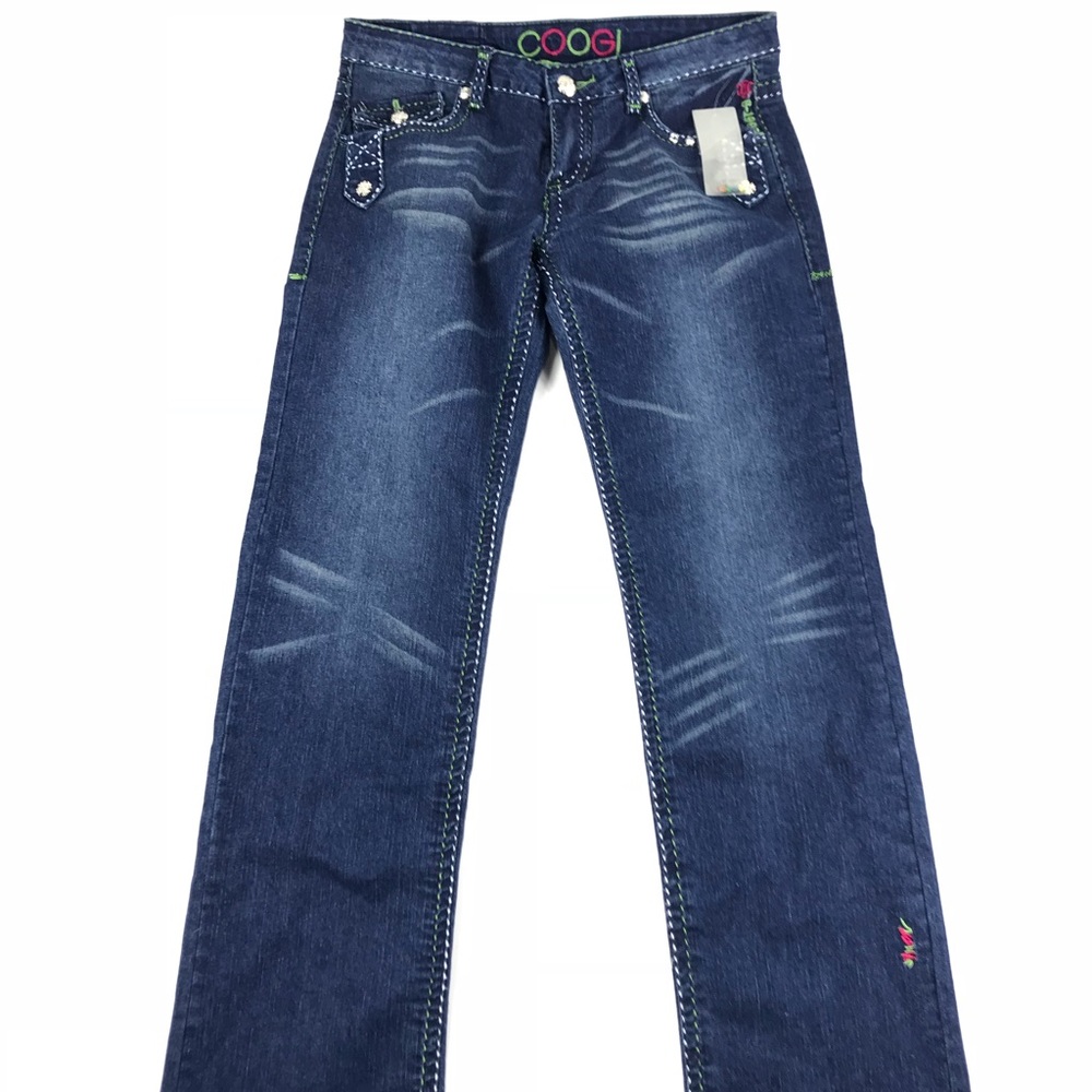COOGI Jeans Straight Leg Low Rise Cotton Stretch